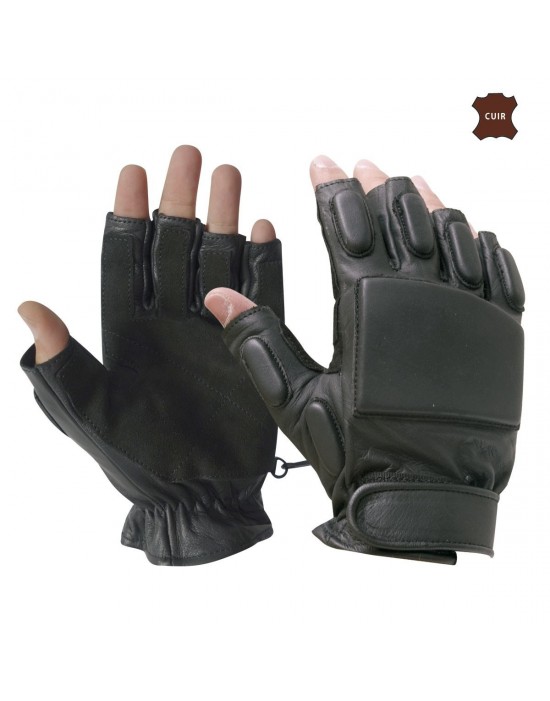 GANTS CUIR " MITAINE " 