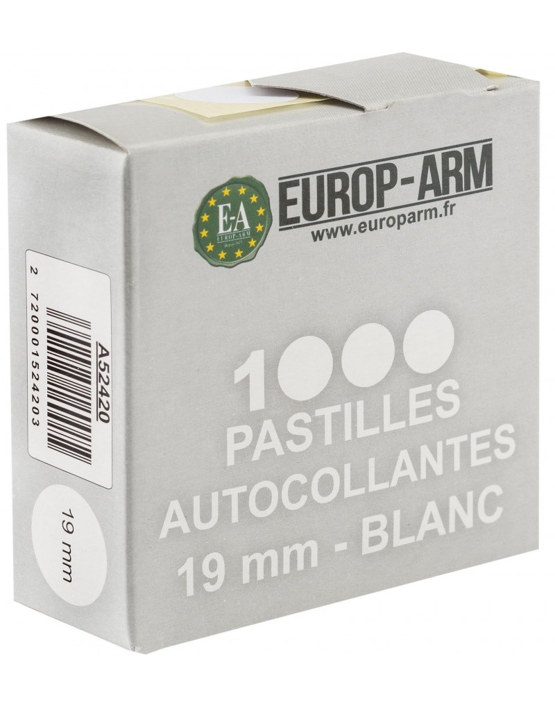 PASTILLES AUTOCOLLANTES BLANCHE 19 MM PASTILLES AUTOCOLLANTES BLANCHE 19 MM