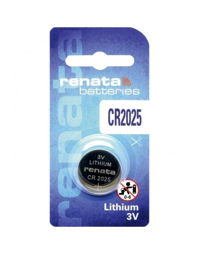 Pile Renata CR2025 lithium 3V  -170 mAh 