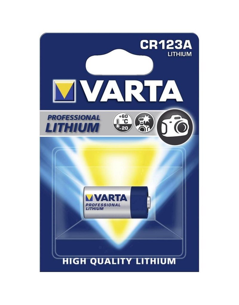 Pile Varta CR123A lithium 3V -1600 mAh Lithium Pile Varta CR123A lithium 3V -1600 mAh Lithium