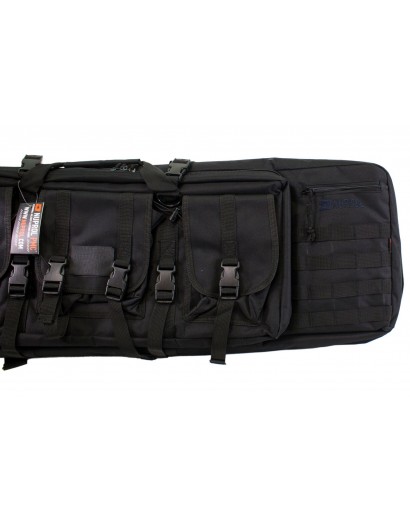 Sac à Fusil Long, Étui pour Fusil de Chasse, Sac à Pistolet Souple à Double  Compartiment et 3 Grandes Pochettes pour Accessoires, Sac à Dos pour Fusil  Tactique pour la Chasse et